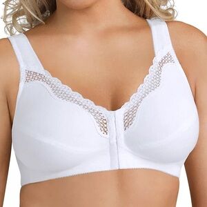 White Lace Trim Bra